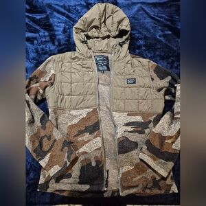 Matix Quilted Tan Jacket with Hood